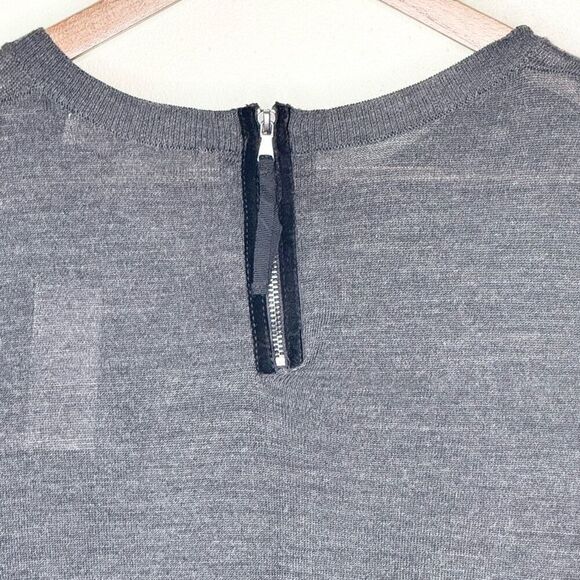 Loft Charcoal Gray/Black Lightweight Wool Blend Sweater - Women’s US XS - Picture 5 of 8